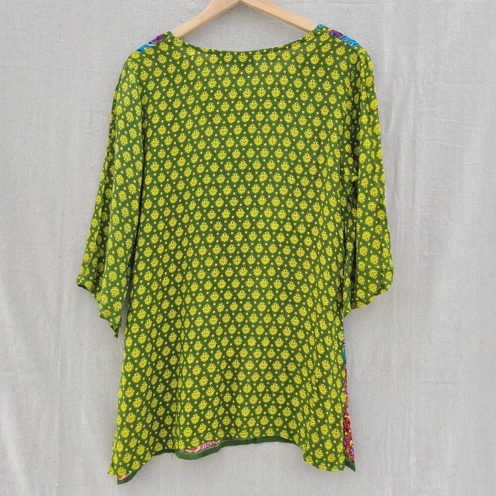 Anandas Collection Multicolor Tunic Top Beaded Ta… - image 5